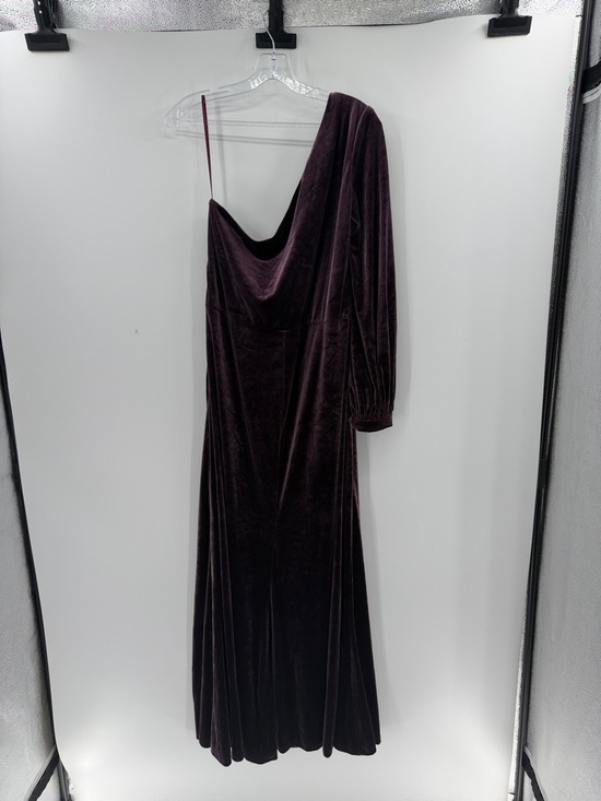 Revelry Women's Aurora Velvet One Shoulder Dress - Purple - 18 - Picture 10 of 11